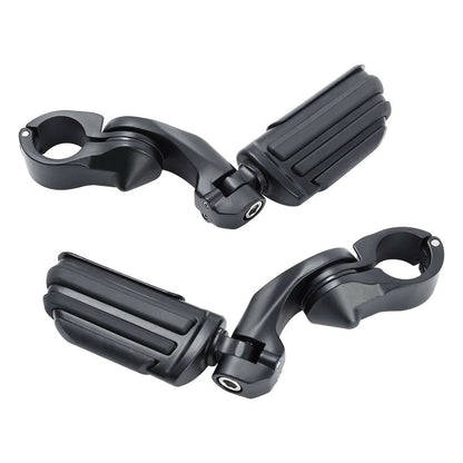 1-1/4" Short Angled Highway Bar Footpeg Mount for Harley Touring