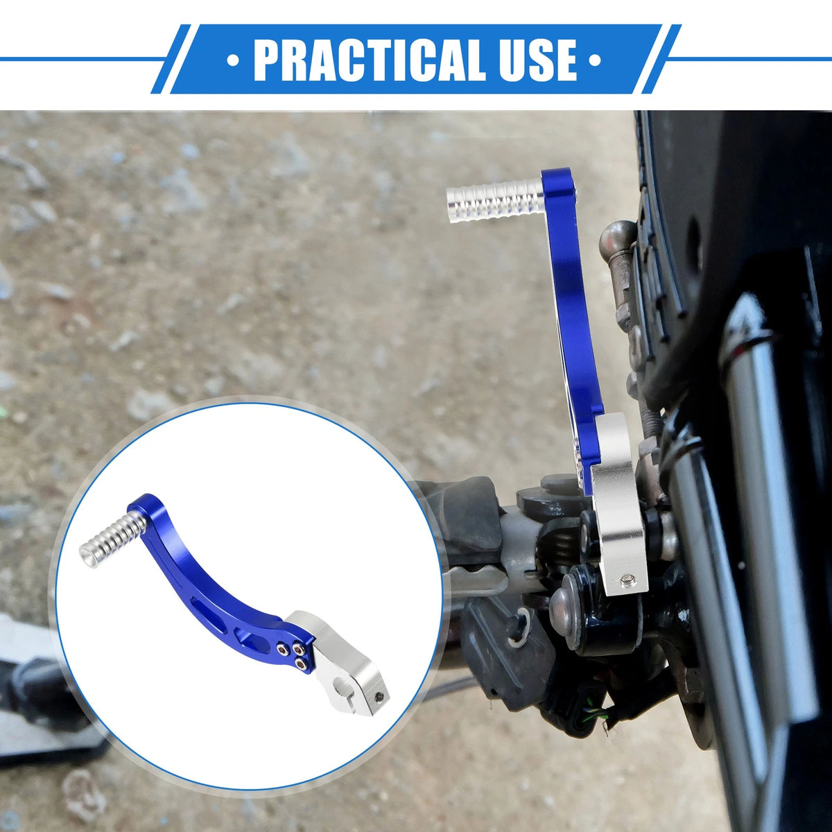 Gear Shifter Lever Universal for Motorcycle 50cc-250cc Aluminum Alloy Blue