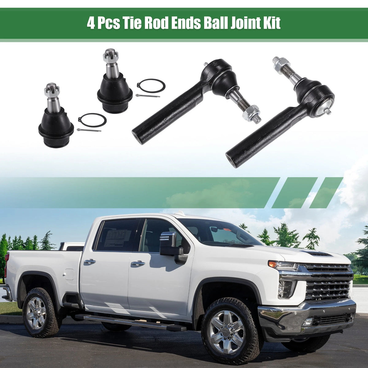 4pcs Front Suspension Kit Tie Rod End for Chevrolet Tahoe