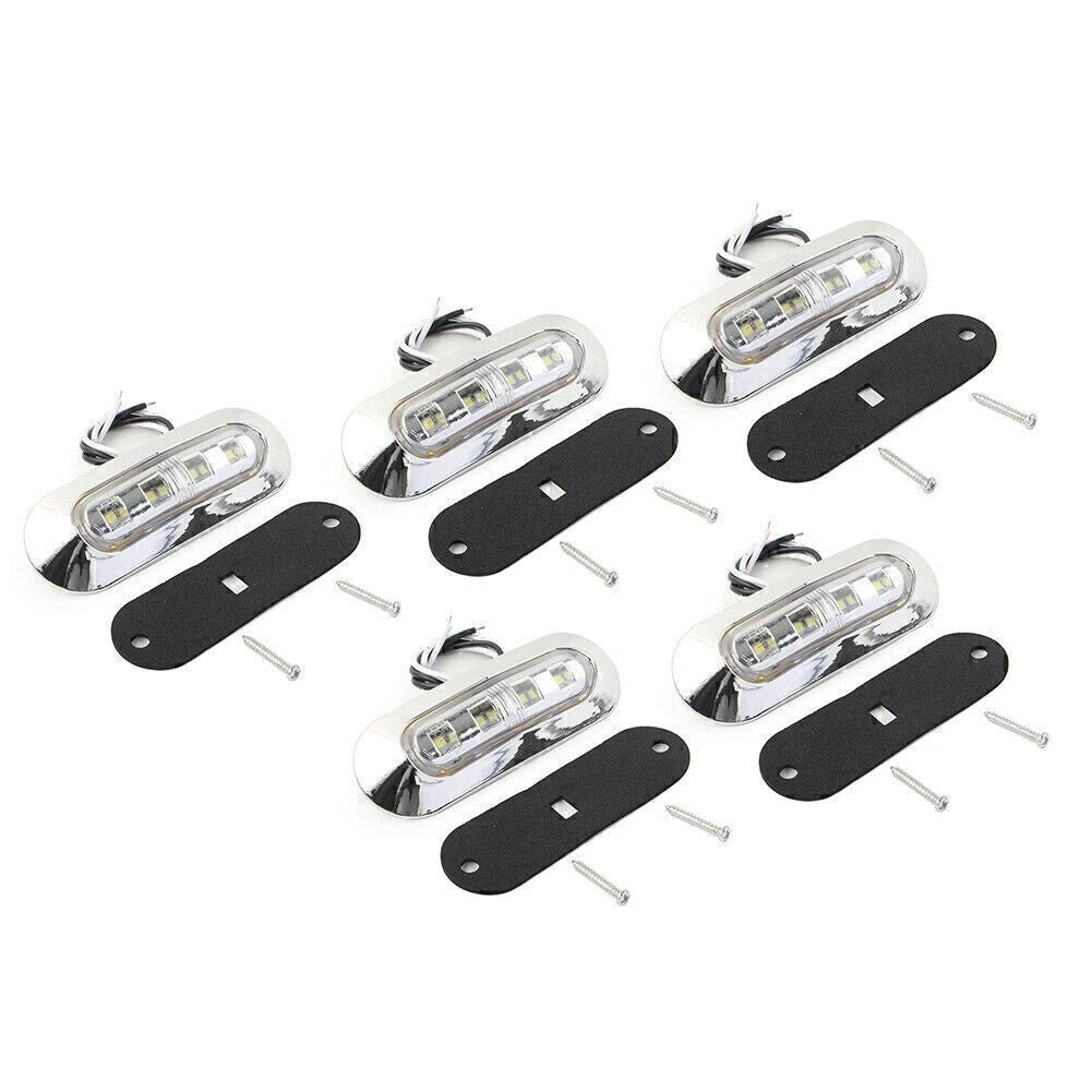5 x LED Side Clearance Marker Lights for Truck Trailer Pickup 12V 24V