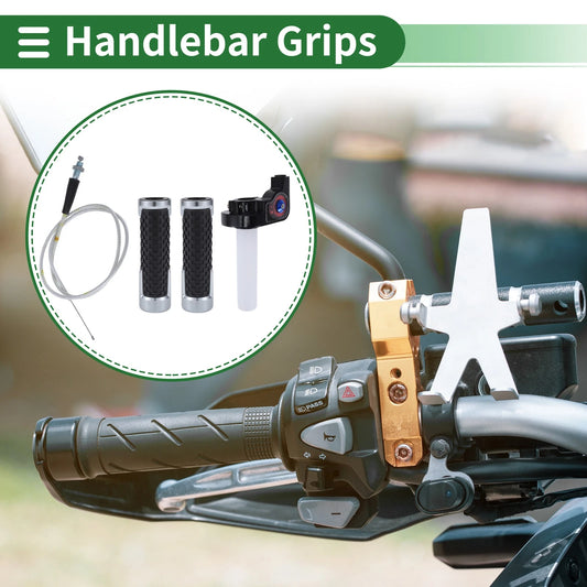 7/8" 22mm Hand Grips Cover Aluminum Alloy and Rubber for Motorcycle