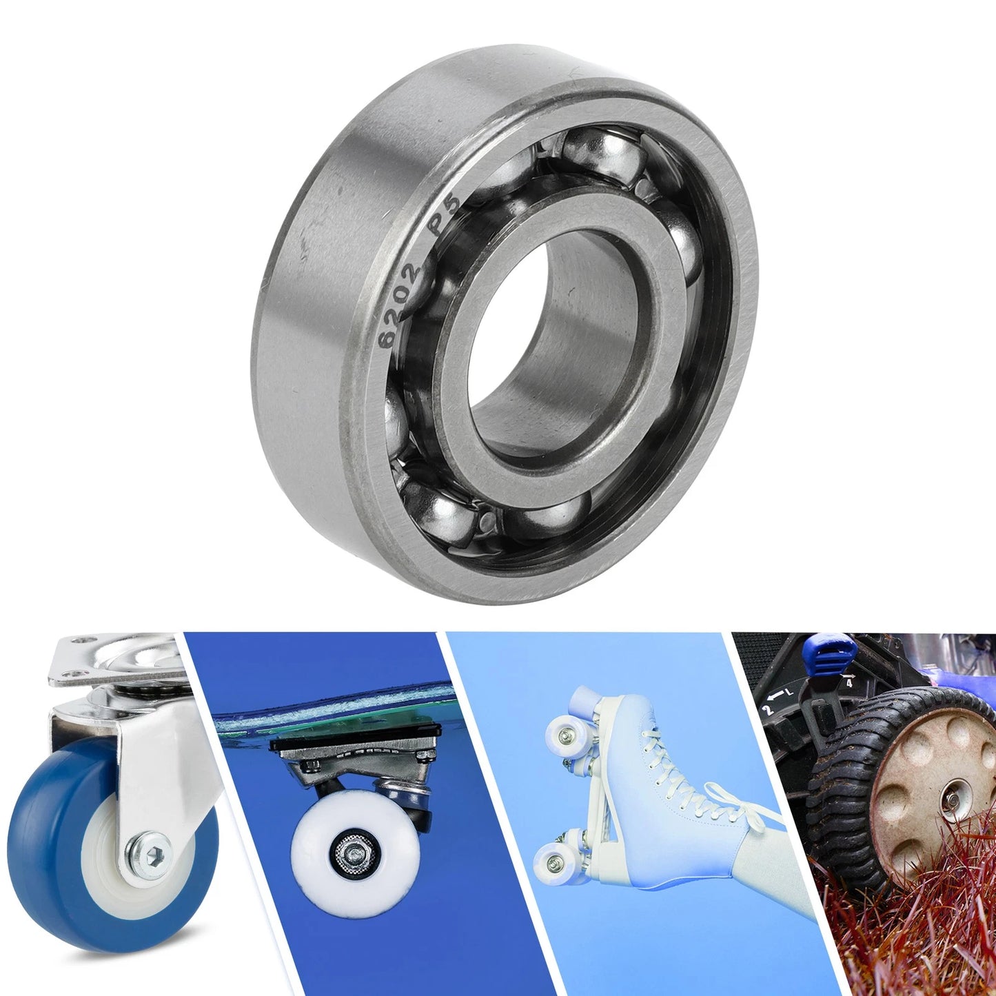 15x35x11 Deep Groove Ball Bearings for Scooter Skateboard Wheel