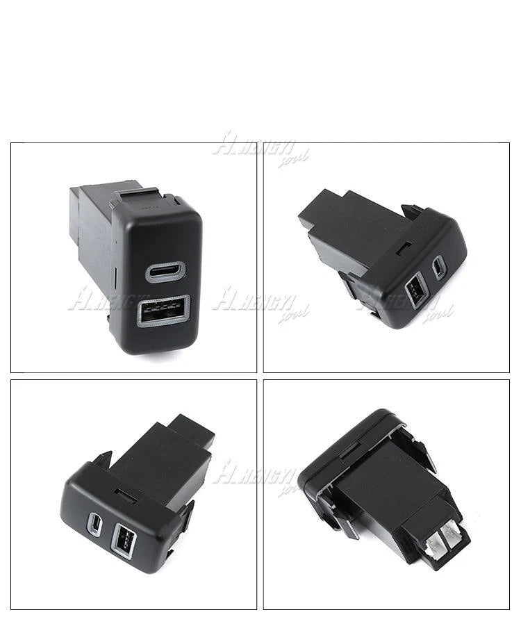 1x Switch Button USB-C PD/USB-A QC3.0 Socket for Toyota Tundra (2005–2007)