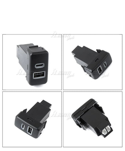 1x Switch Button USB-C PD/USB-A QC3.0 Socket for Toyota Tundra (2005–2007)