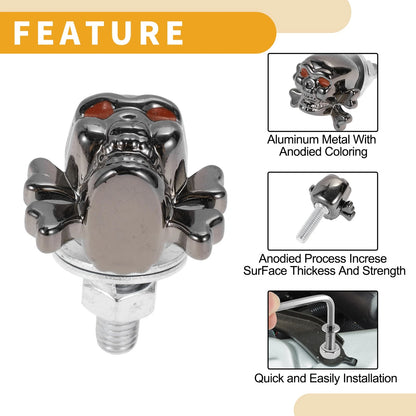 M6 38mm 4x License Plate Screws Cover for Universal Motorcycle