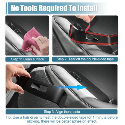 Glass Lift Panel Decorative Stickers for Ford Mustang (2015-2023)