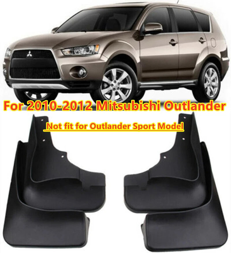 4 x Fender Mud Flaps Splash Guards for Mitsubishi Outlander (2010–2012)