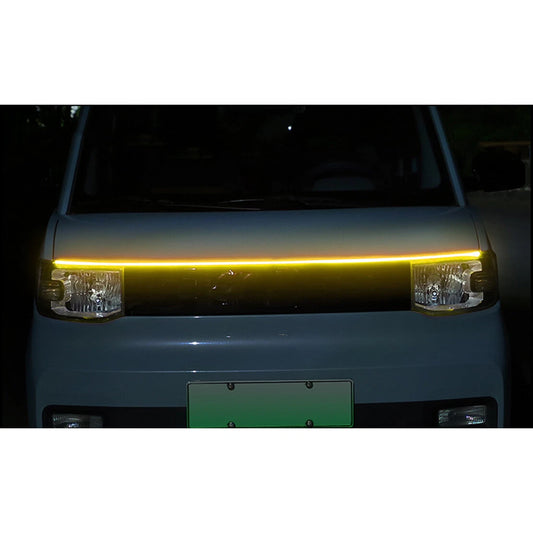 120cm Yellow LED Hood Daytime Running Light Strip for Car