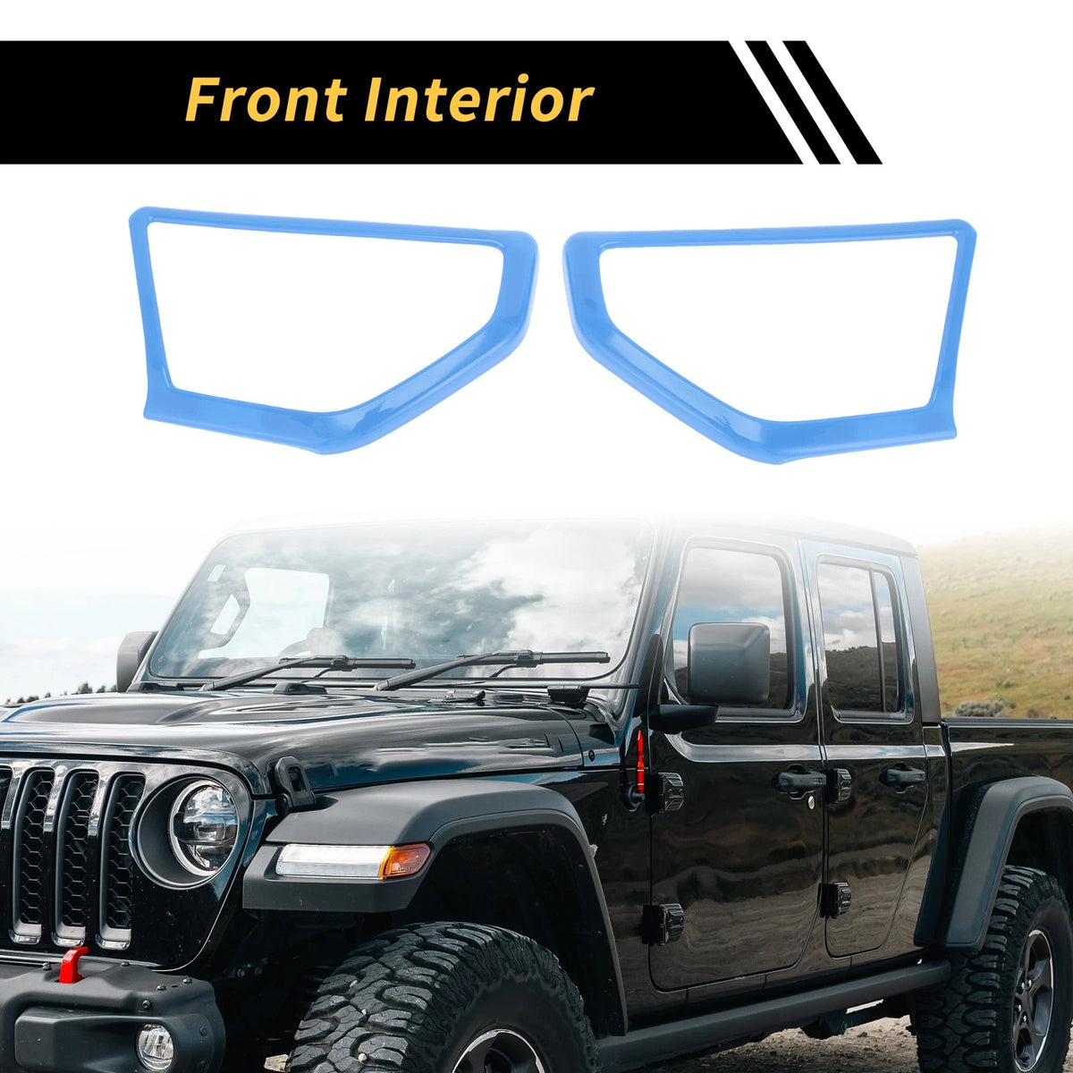 A Pillar Speaker Cover Trim  for Jeep Wrangler JL JLU (2018-2024) Light Blue