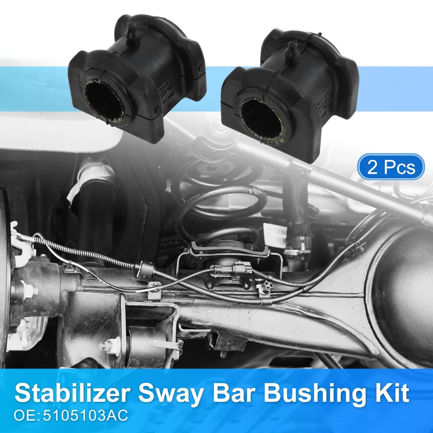 Stabilizer Sway Bar Bushing Kit for Dodge Caliber (2007-2012) Black