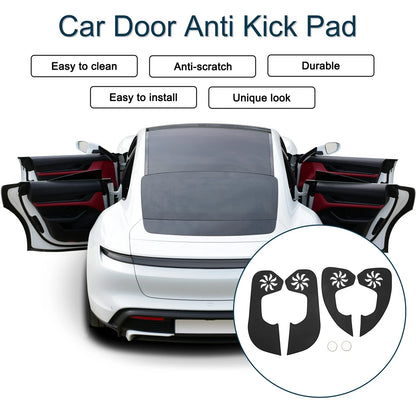 Car Door Anti Kick Pad Sticker Protector for Jeep Compass (2017) - Black Set