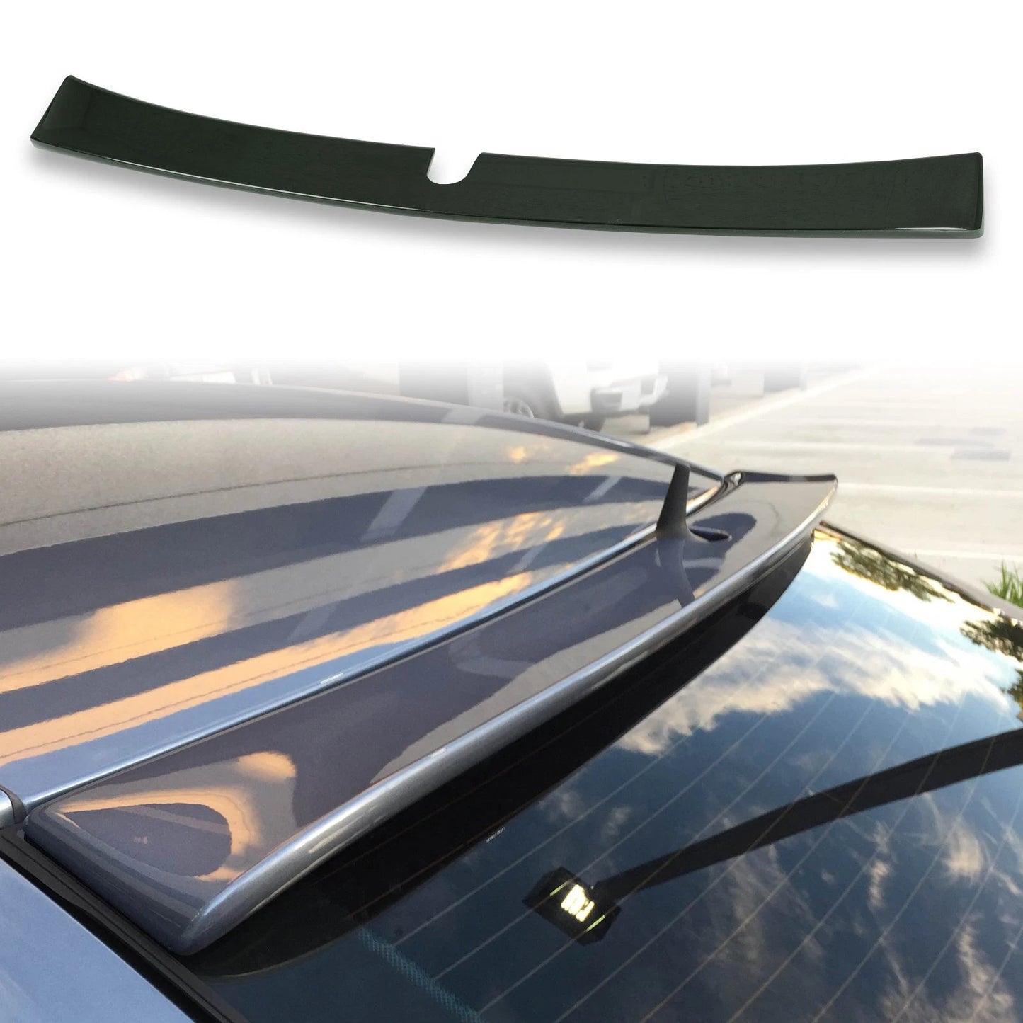 ABS Roof Spoiler for Mercedes Benz W211 Sedan (2003-2006) Black Opal