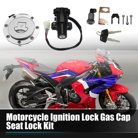 Ignition Switch, Fuel Cap & Seat Lock w/ Key for Honda CBR600F4i (2001–2007)