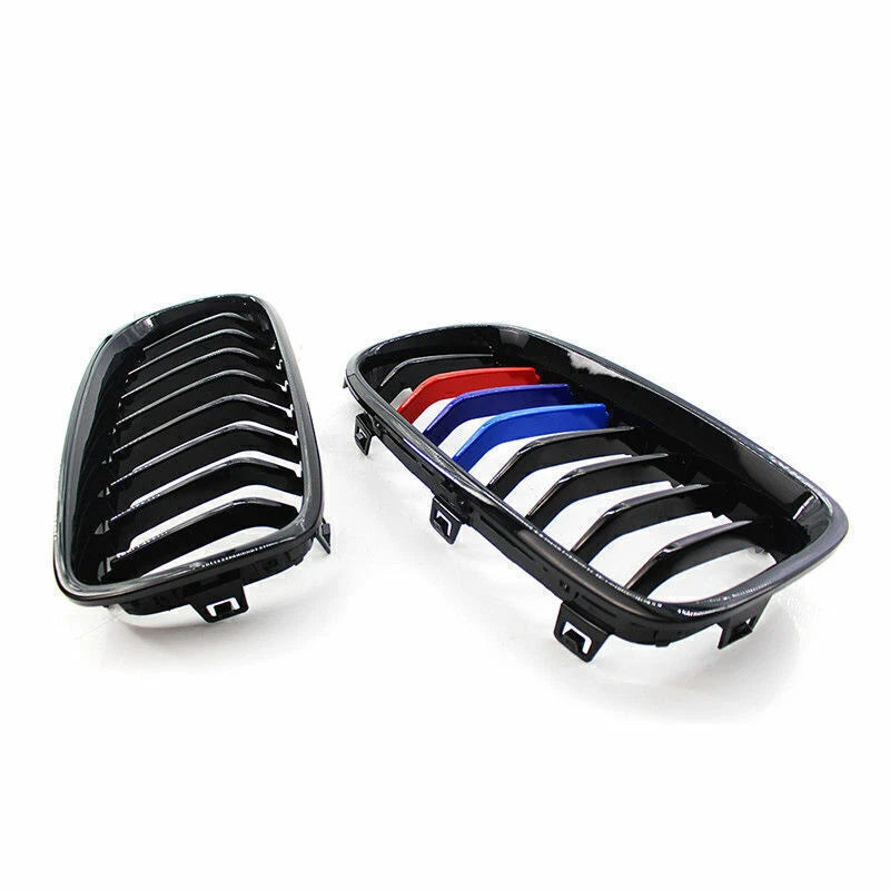 Gloss Black & M Color Kidney Grille Cover Trim for BMW 3-Series F30/F31/F35 (12-18)