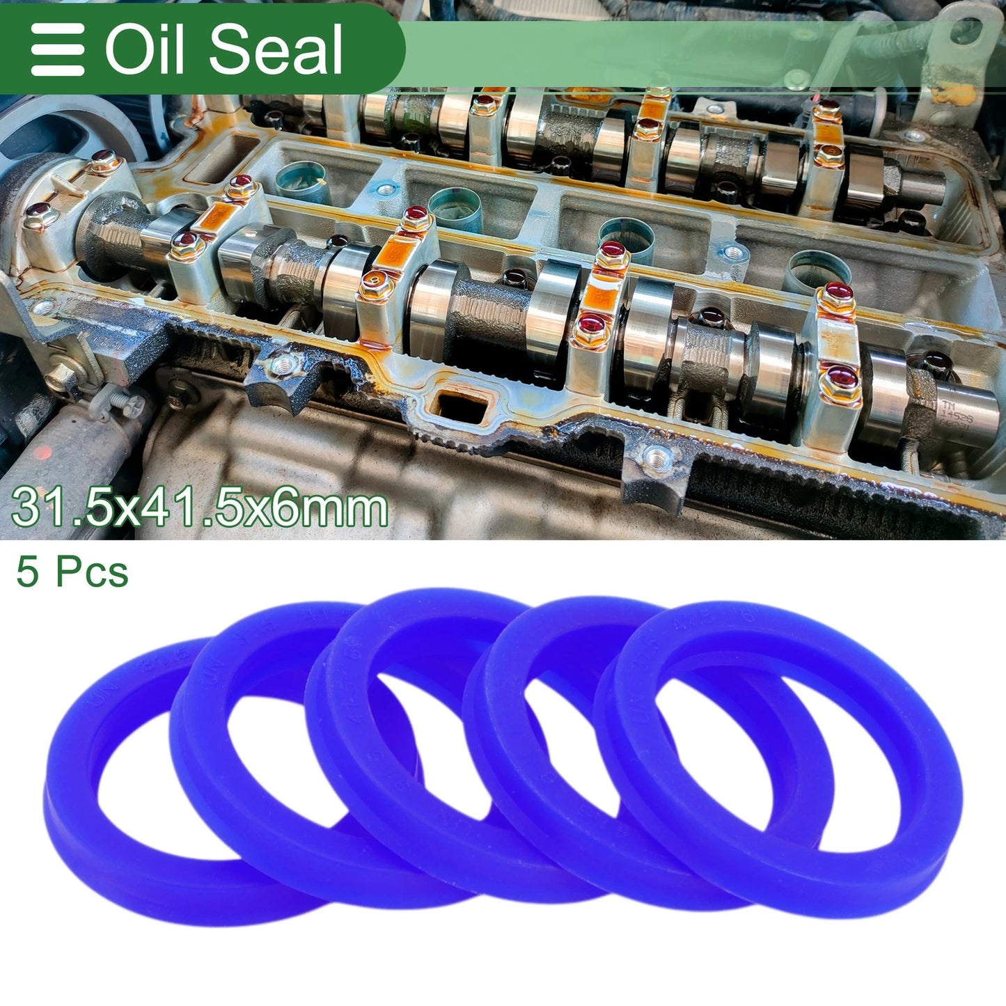Oil Seal 31.5x41.5x6mm Rotary Shaft Seal TPU 5 x Pcs for Make Model