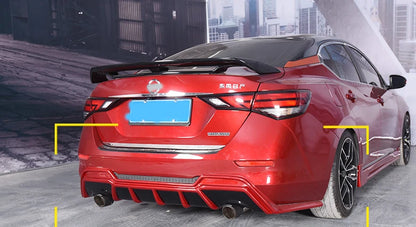 Double Layer Rear Spoiler Wing ABS for Nissan Sentra (2020-2024) 2 x Pieces