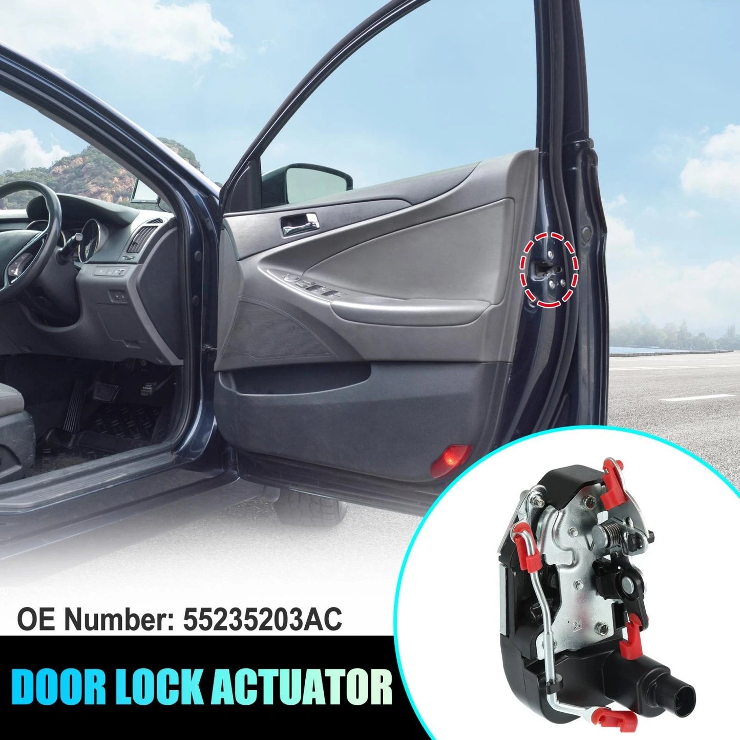 Rear Right Door Lock Latch Actuator for Jeep Cherokee (1997-2001)