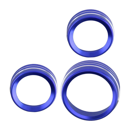 3 x Blue Air Condition Audio Switch Knob Trim Rings for Dodge Durango (2014-2019)