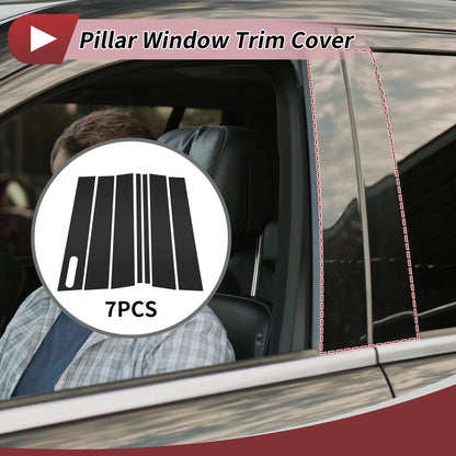 7 Pcs Black Door Pillar Window Trim for Ford Explorer (2002-2010)