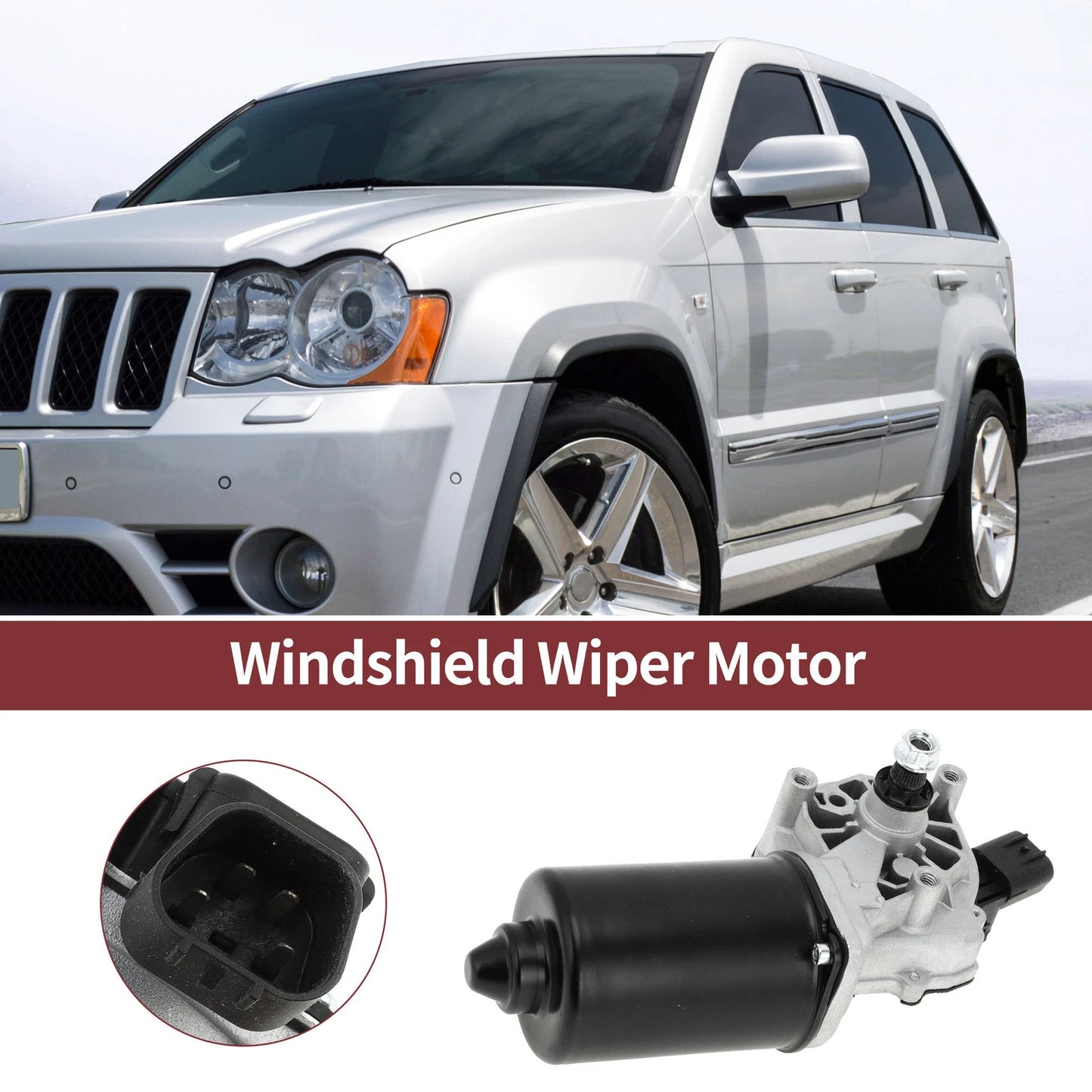 Windshield Wiper Motor for Jeep Commander 2006-2007 (2 x Pins)