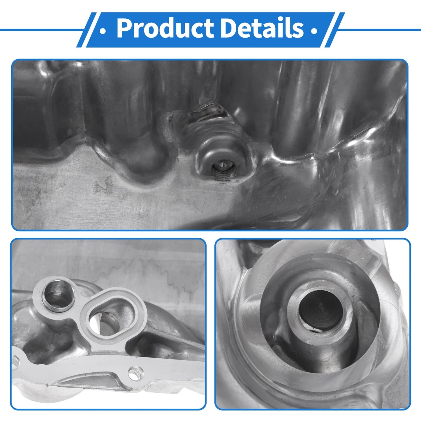 Engine Oil Pan for Honda CR-V (2007-2011) - Aluminum Alloy, Silver Tone