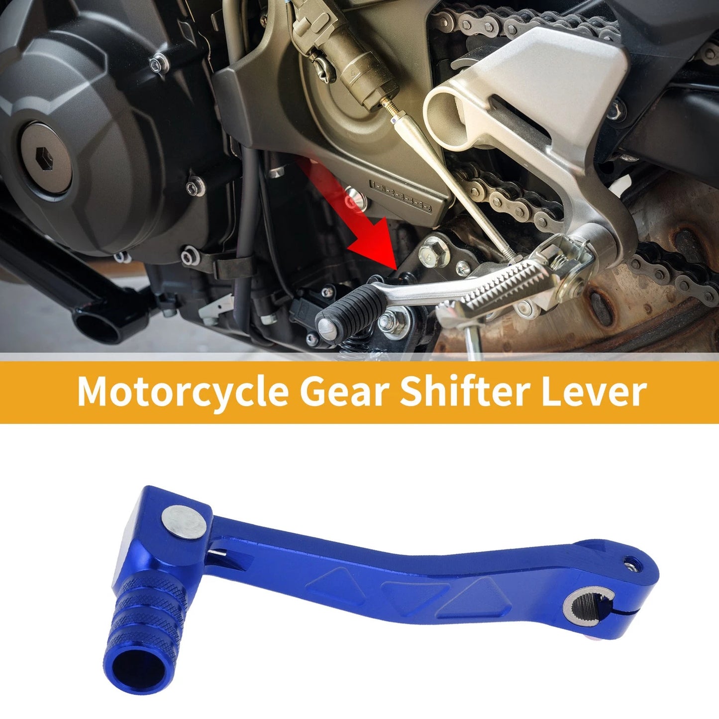 Folding Motorcycle Gear Shifter Lever for Apollo BBR Blue