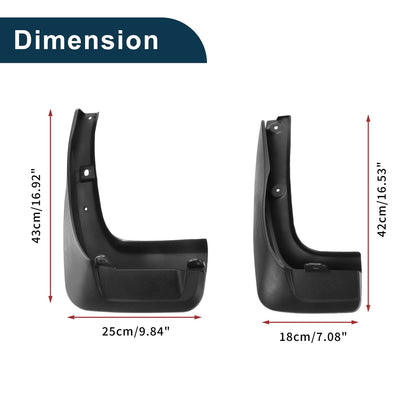 Mud Flaps Splash Guards 1 Set for Toyota Highlander (2015-2020)