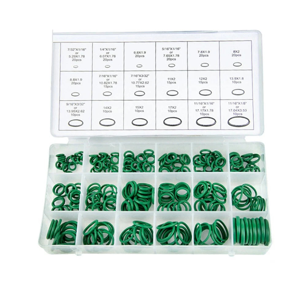 Automotive 270-Piece O-Ring Washer Kit Green Rubber