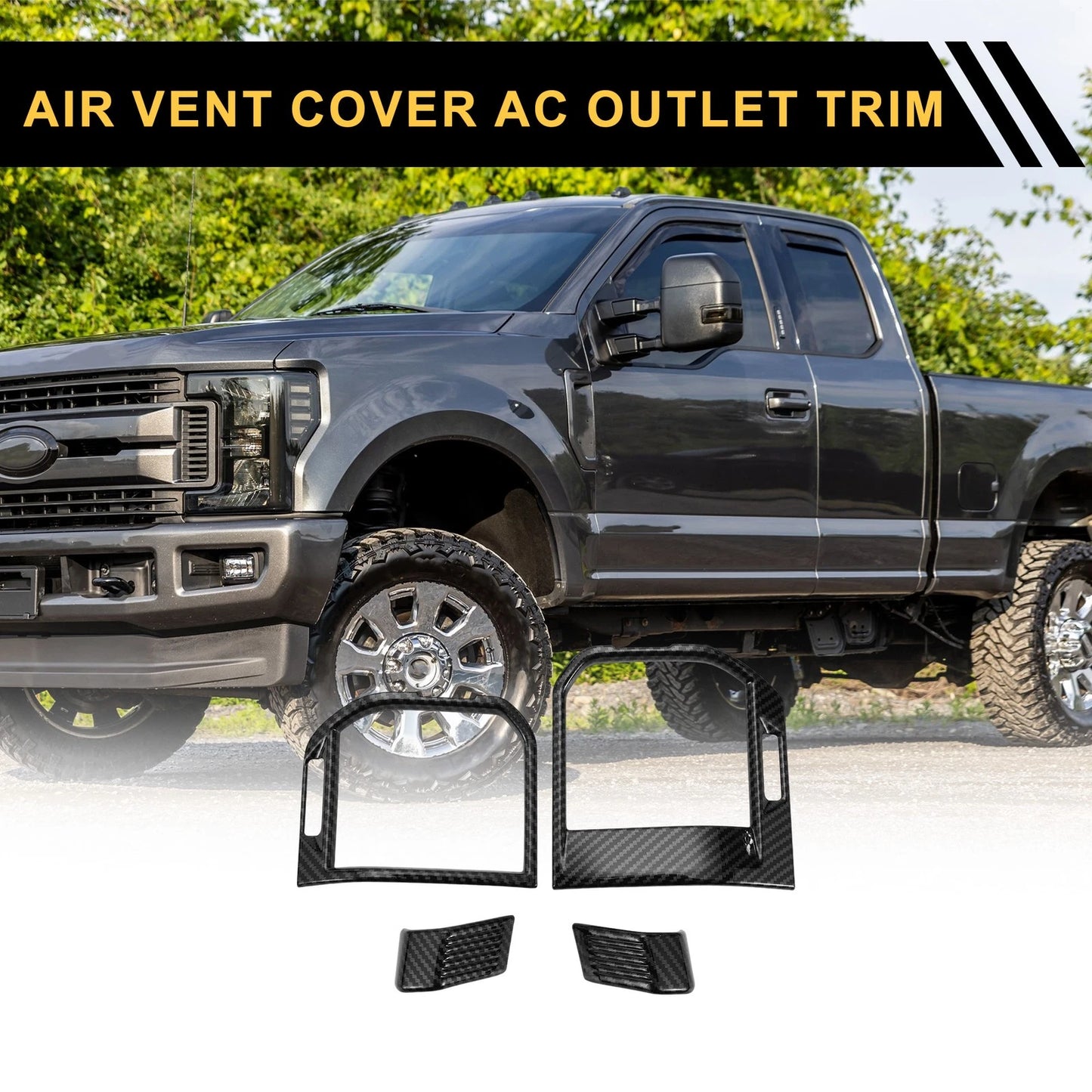 Air Vent Cover Trim for Ford F-150 (2021-2024) Black 1 Set