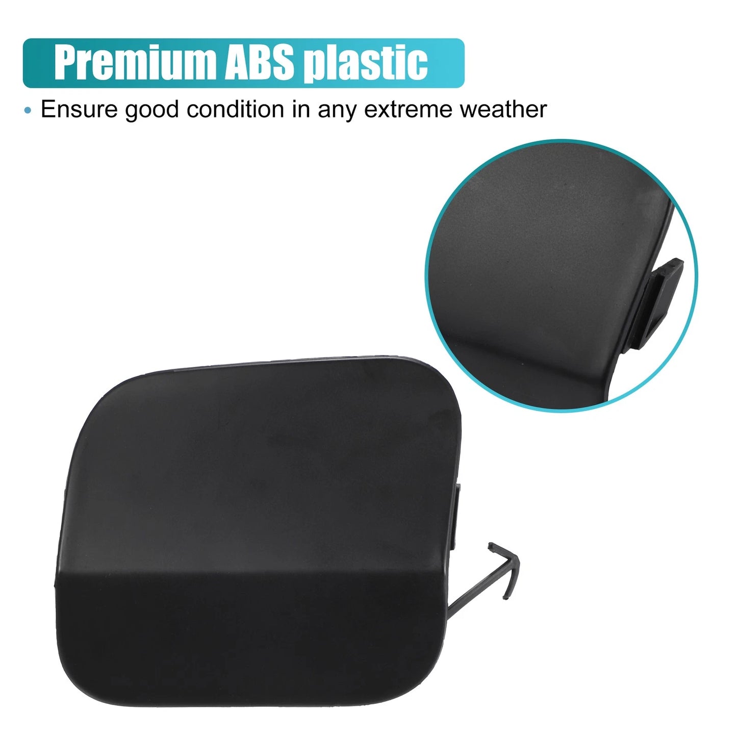 Front Bumper Tow Hook Cover for Toyota Highlander (2014-2019) - Black