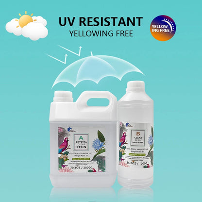 3KG Epoxy Resin AB 2:1 Kit for Art DIY UV Crafts Glass Coating