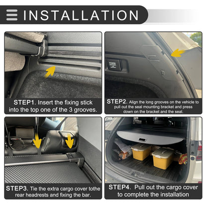 Retractable Cargo Cover for Honda HR-V 2015-2022 Rear Trunk Gloss Black