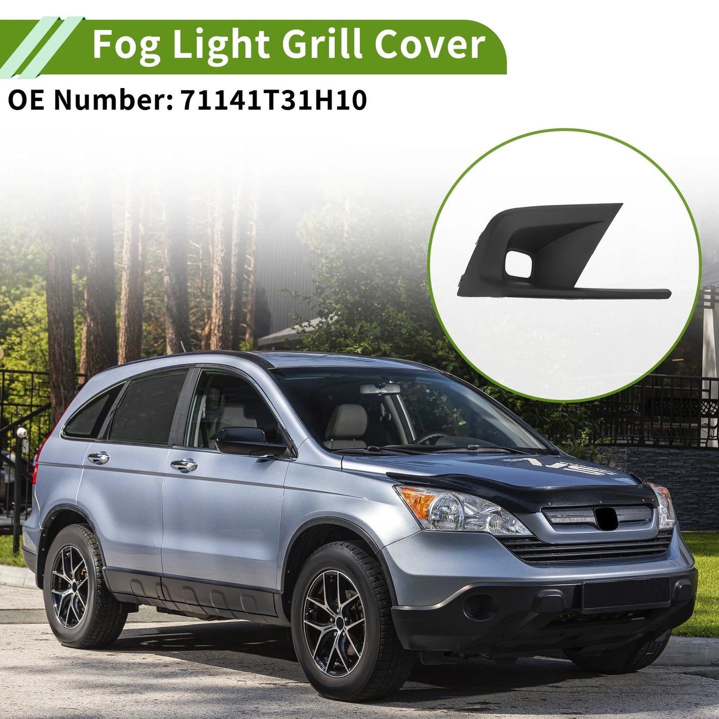 Right Front Fog Light Grill for Honda Civic (2022-2024)