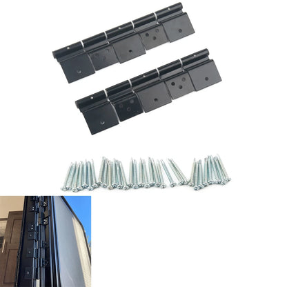 Compact RV Door Friction Hinge Kit for Travel Trailers 10 Hinges 24 Screws