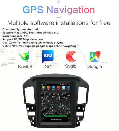 9.7'' Vertical Stereo Radio GPS for Toyota Harrier, Lexus RX300 (1998-2003)