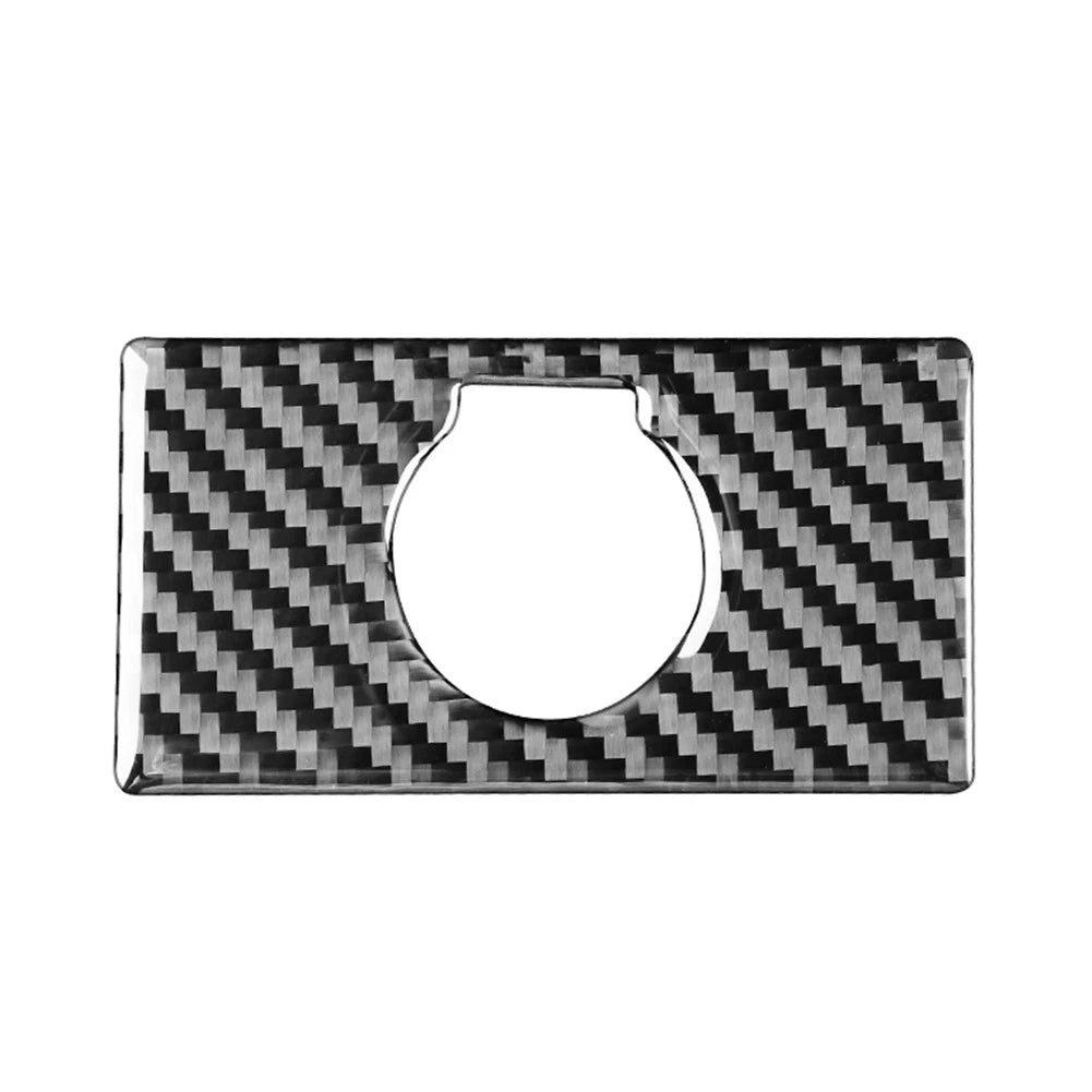 Black Carbon Rear Cigarette Lighter Switch Cover Trim for Toyota Tundra (2014-2021)