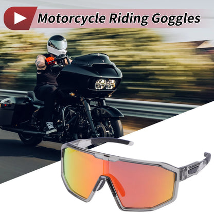 Goggles Motorcycle Riding Red Lens Gray Frame PC for Motorcycle