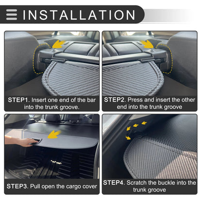 Retractable Cargo Cover for Honda CR-Z 2011-2016 Black Carbon Fiber