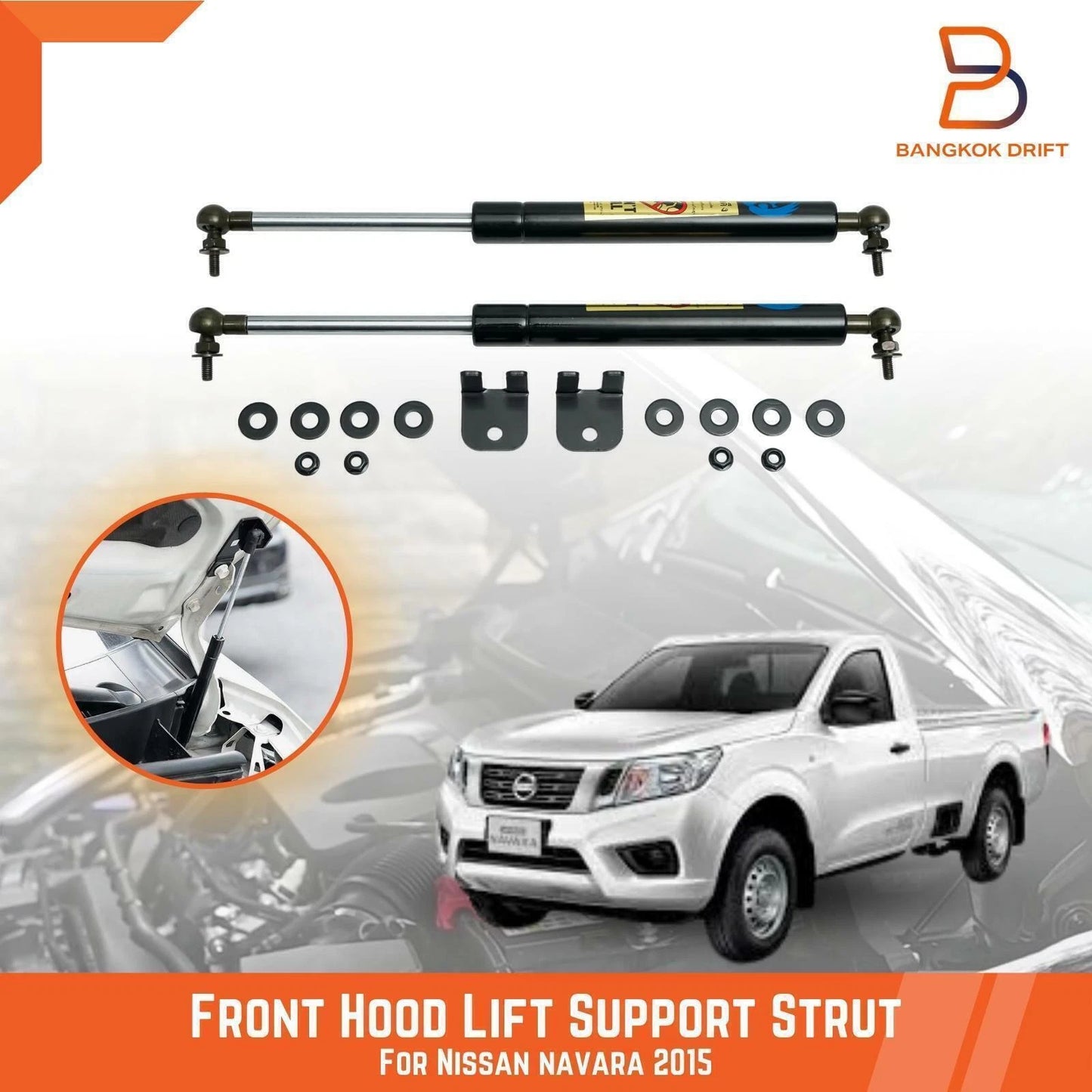 Hood Lift Support Strut for Nissan Frontier Navara NP300 D23 (2015-2019)