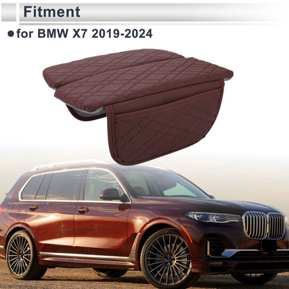 Car Center Console Cover for BMW X7 (2019-2024) - Dark Red Storage Bag 1 Set