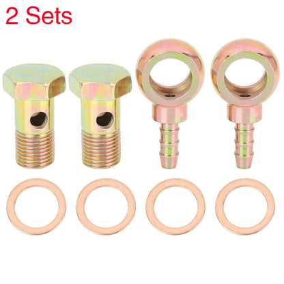 2 x Banjo Bolt Washer 16mm Diameter Bronze Tone Metal for Motorcycle Car