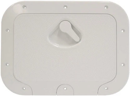 Caravan RV Access Hatch Recessed Handle White for Nuova Rade 375x275 x2