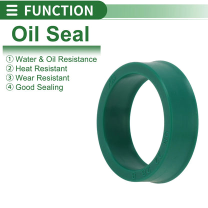 Oil Seal 22x28x8mm TPU Seal Ring High Pressure Green 5 Pcs for Car