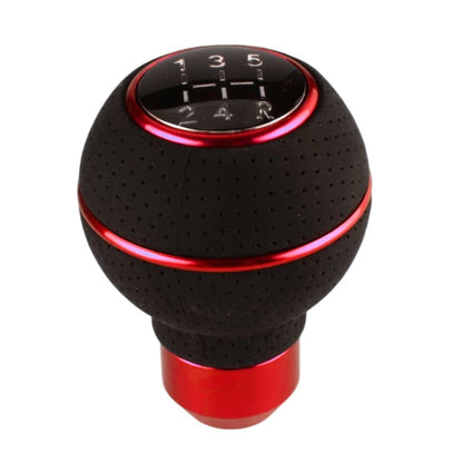 Red 5-Speed Manual Gear Shift Knob for Car