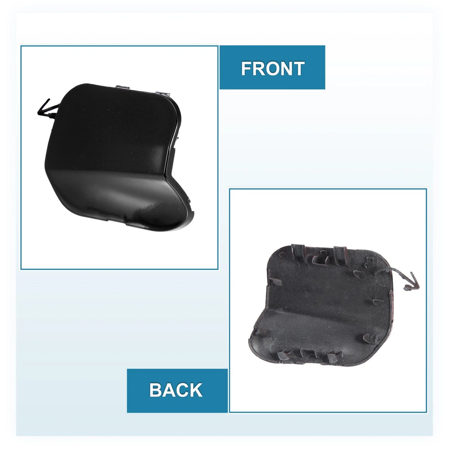 Front Bumper Tow Hook Cover for Nissan Rogue (2014-2016) Black