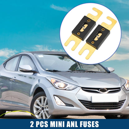 175A Mini ANL Fuses 2pcs for Car Motorcycle Boat Gold Black