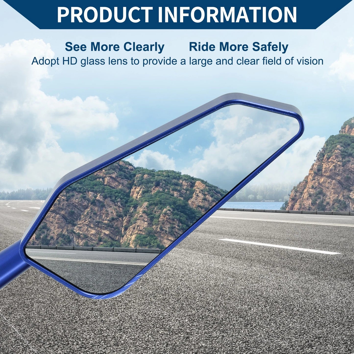 Rear View Mirrors 2 x Aluminum Alloy for M8/M10