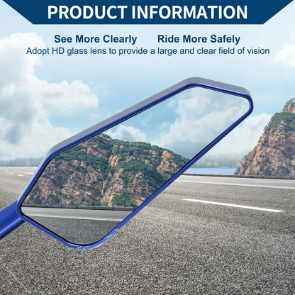 Rear View Mirrors 2 x Aluminum Alloy for M8/M10
