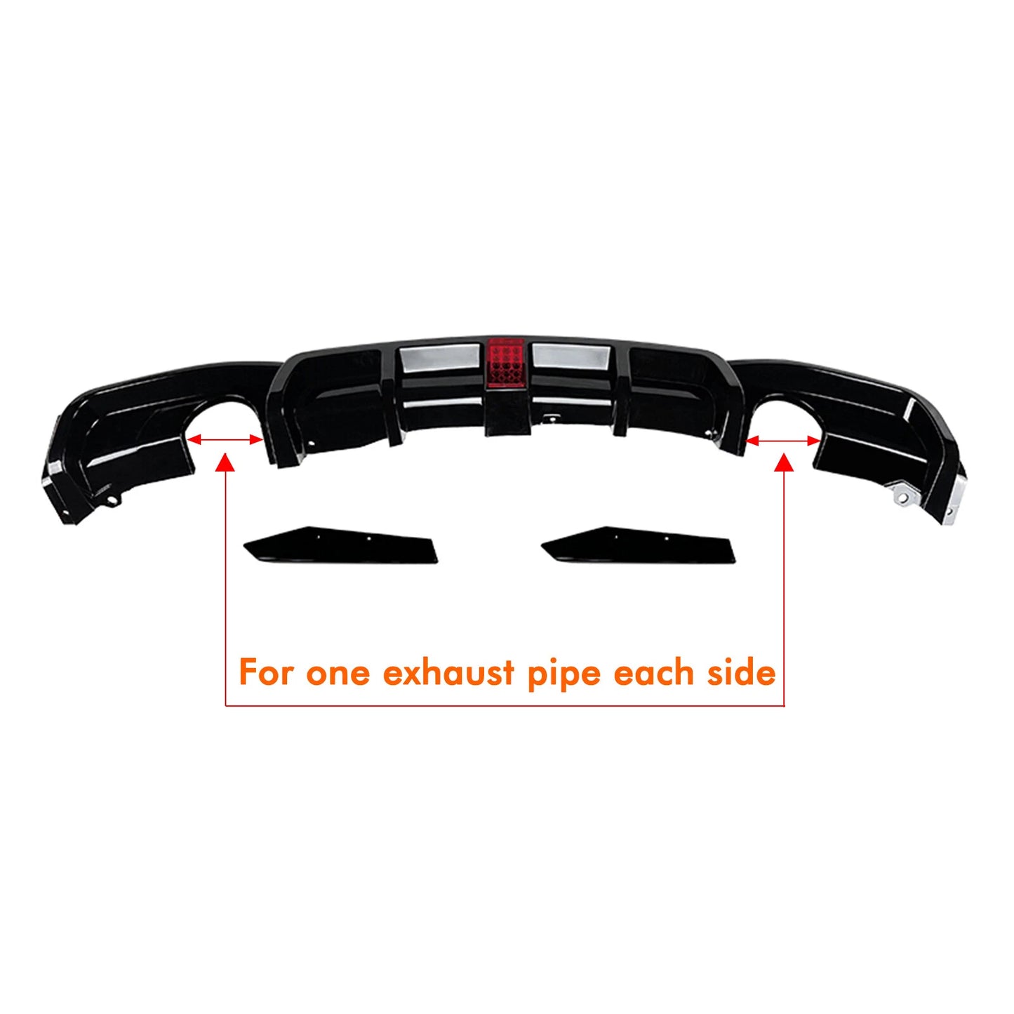 Rear Bumper Diffuser Lip w/ Lights for BMW 3 Series F30 M Sport (2013-2019)