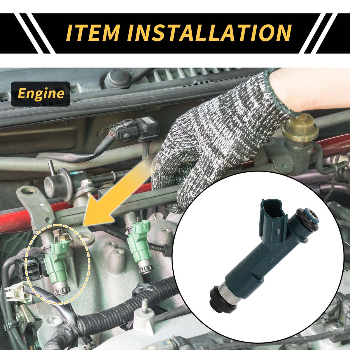 Fuel Injector 12 Holes Green for Toyota 4Runner (2003-2009)